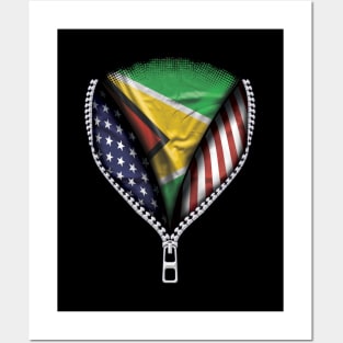 Guyanese Flag  Guyana Flag American Flag Zip Down - Gift for Guyanese From Guyana Posters and Art